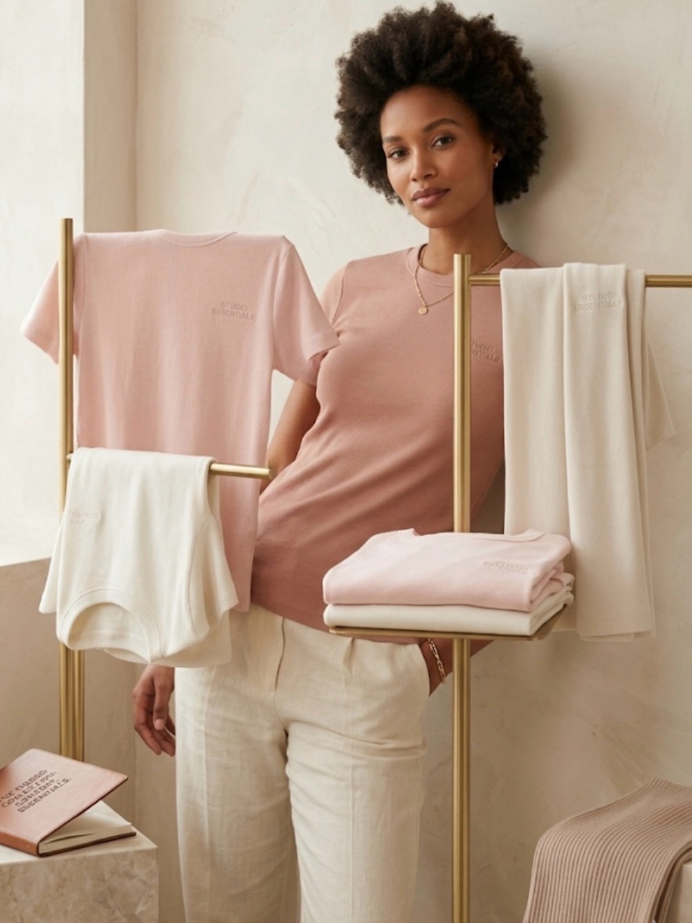 Bundle of 3 Essential Ribbed Tees | Neutral Basics
